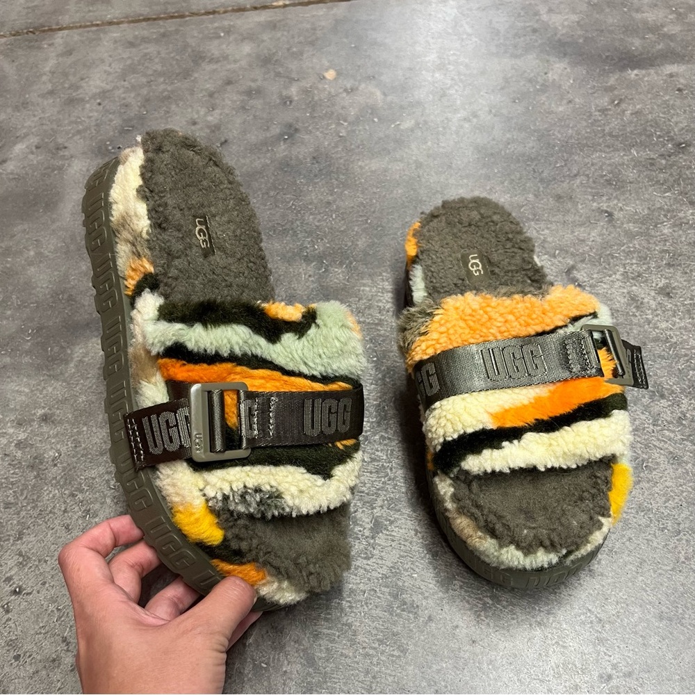 UGG Multicolor Fuzzy Slippers